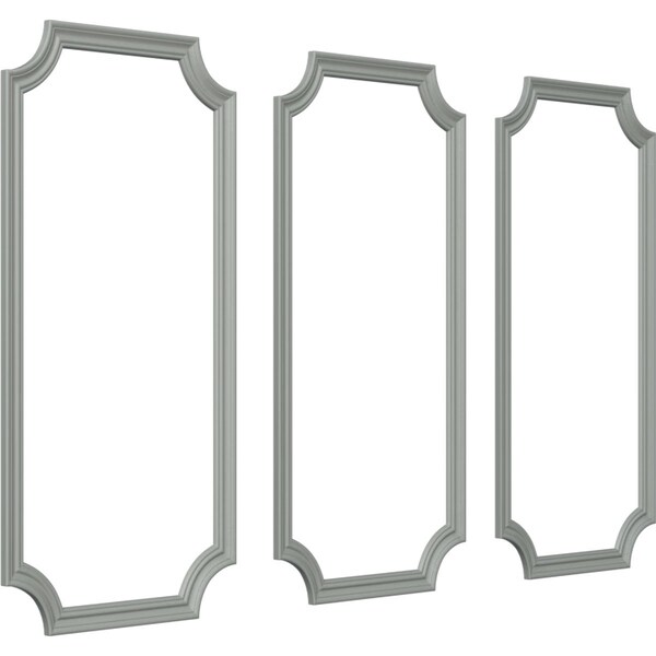 24-in. W X 48-in. H Oxford Smooth Panel Moulding Kit Triple Panel